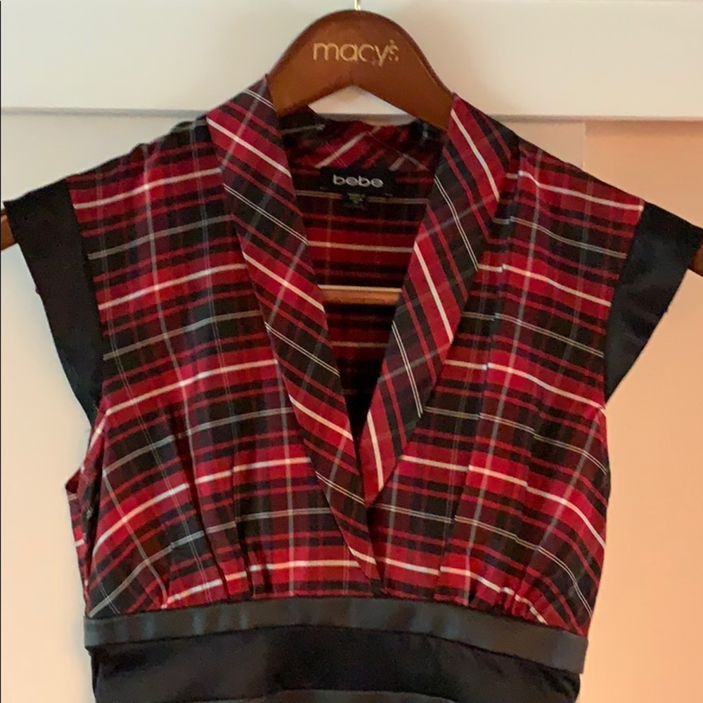 Bebe tartan dress